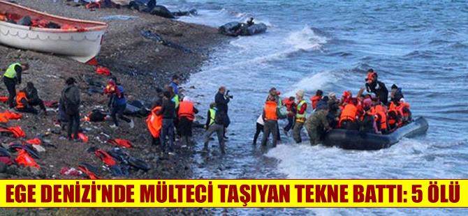 Ege Denizi'nde kaçakları taşıyan bot battı: 5 ölü
