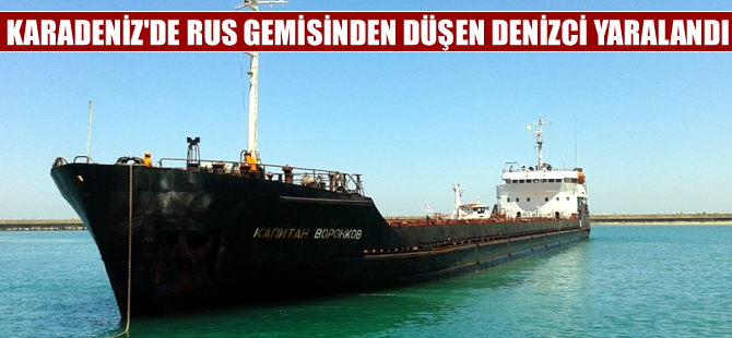 Amasra açıklarında seyreden Rus gemisinden düşen denizci yaralandı