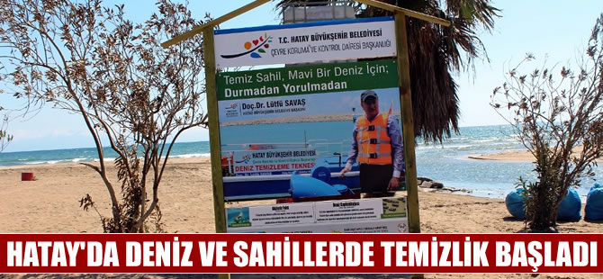 Hatay'da deniz ve sahil temizliği başladı
