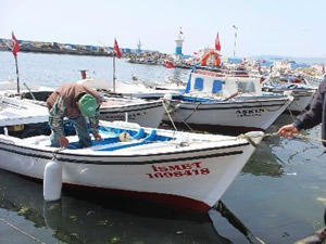 Tekirdağlı balıkçılar yeni sezon hazırlıklarına şimdiden başladı