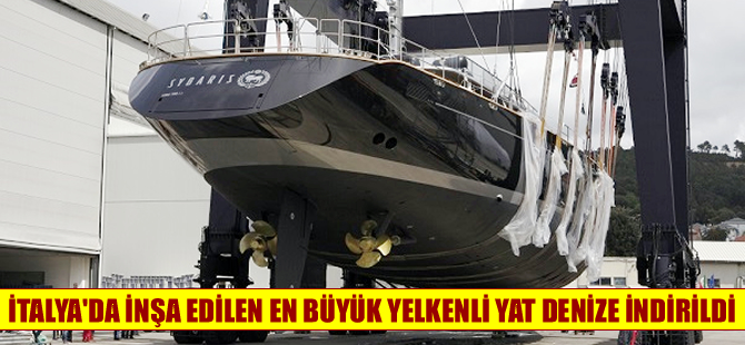 İtalya’da inşa edilen en büyük yelkenli yat Sybaris denize indirildi
