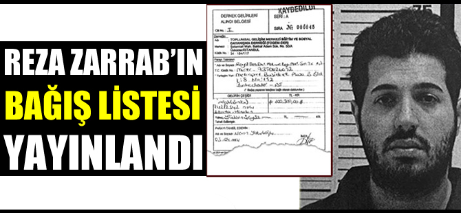 Reza Zarrab 10.2 milyon lirayı bağışlamış