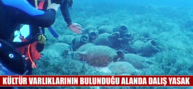 Denizde, kültür varlıklarının bulunduğu alana dalış yasaklandı
