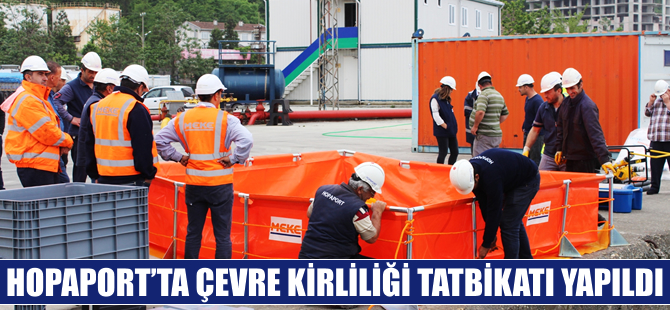 Hopaport'ta acil müdahale eylem planı tatbikatı gerçekleştirildi