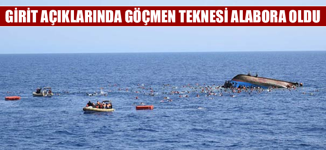 Girit açıklarında yüzlerce kişiyi taşıyan tekne battı, 450 kişi kayıp