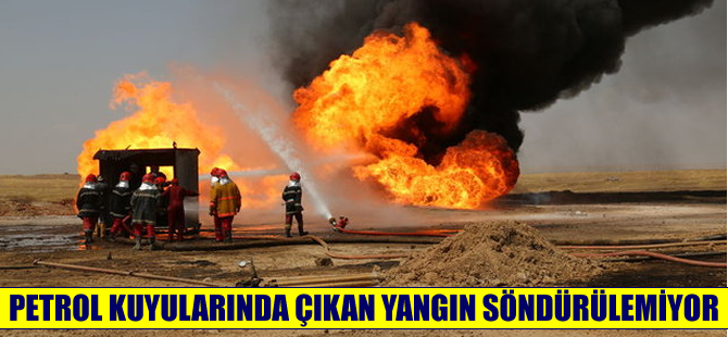 Kerkük'te petrol kuyularında çıkan yangın söndürülemiyor