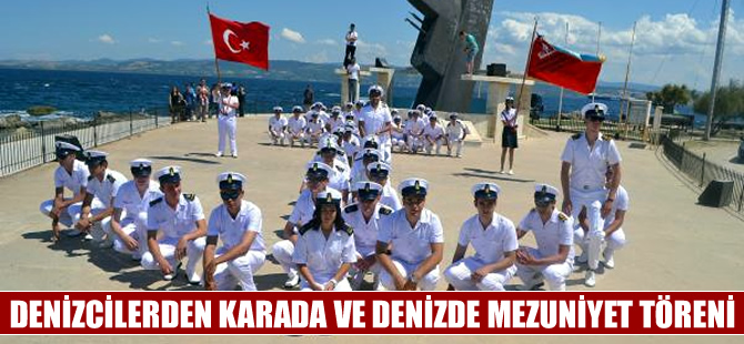 Gelibolulu denizcilerden karada ve denizde mezuniyet töreni