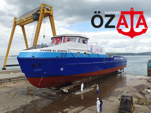 Özata Tersanesi Gharb Al Qurna 1 adlı gemiyi denize indirdi