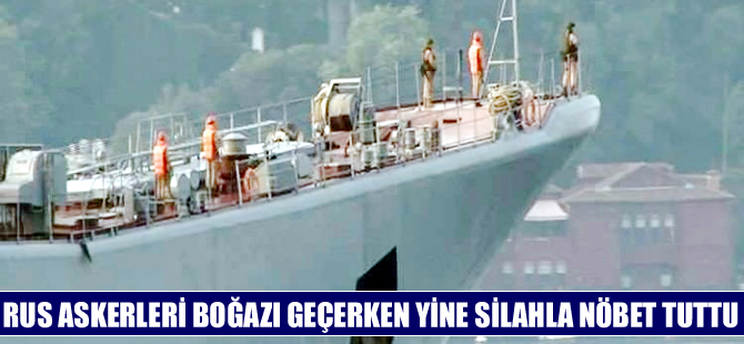 Rus savaş gemisi 'Yamal' İstanbul Boğazı'ndan geçti