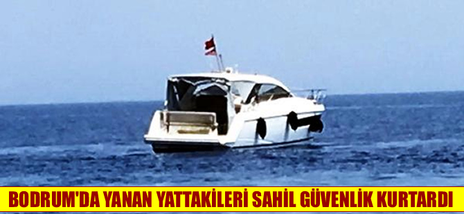Bodrum'da yanan yattakileri Sahil Güvenlik kurtardı
