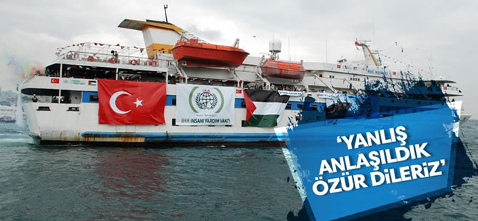 İnsan Hak ve Hürriyetleri İnsani Yardım Vakfı (İHH) 'özür' bildirisi yayınladı