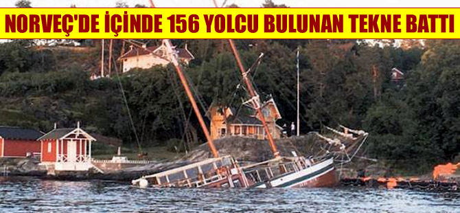 İçinde 156 yolcunun bulunduğu tekne battı