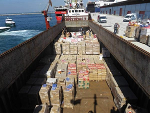 Alize isimli gemide 3 milyon 300 bin adet kaçak sigara yakalandı