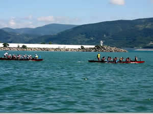 Dragon Bot yarışları Gerze liman içinde gerçekleştirildi