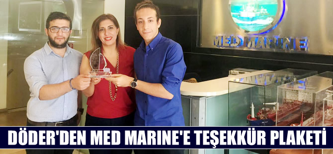 DÖDER'den Med Marine Holding'e teşekkür plaketi