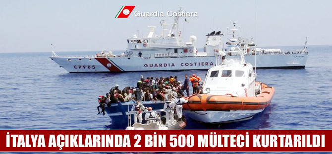 İtalyan Sahil Güvenliği Sicilya açıklarında 2 bin 500 mülteci kurtardı