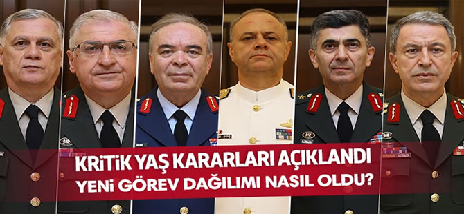 YAŞ kararları sonrası TSK'nın yeni komuta kademesi belirlendi