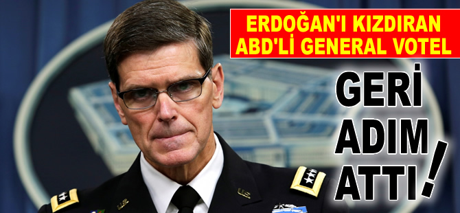 Cumhurbaşkanı Erdoğan'ın tepkisi üzerine ABD'li komutan Joseph Votel açıklama yaptı