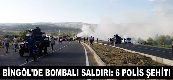 Bingöl'de çevik kuvvet aracına bombalı saldırı: 6 polis şehit