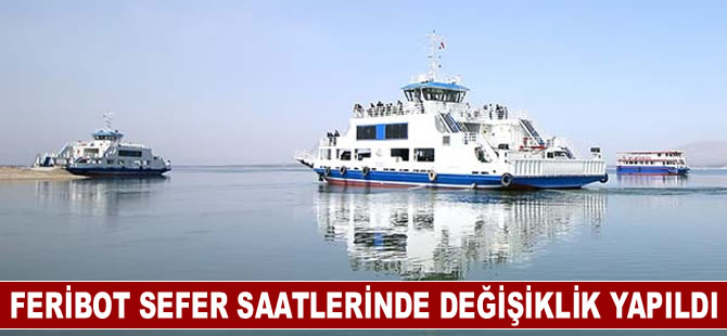 Karakaya baraj Gölü'nde feribot sefer saatlerinde değişiklik yapıldı
