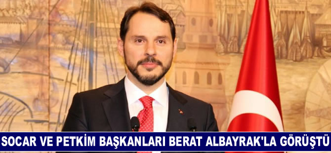 Bakan Berat Albayrak, PETKİM ve SOCAR başkanlarıyla görüştü