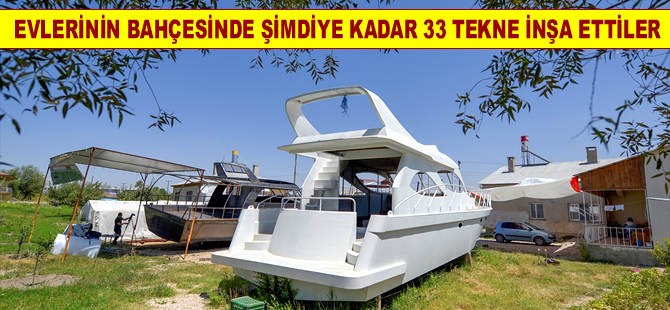 Vanlı kardeşler tersaneye çevirdikleri bahçelerinde tekne inşa ediyor