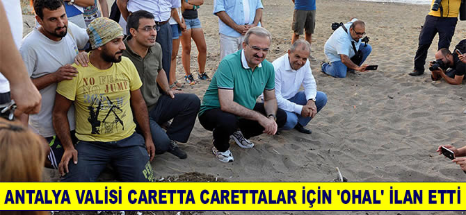 Antalya Valisi Caretta Carettalar için ‘OHAL’ ilan etti