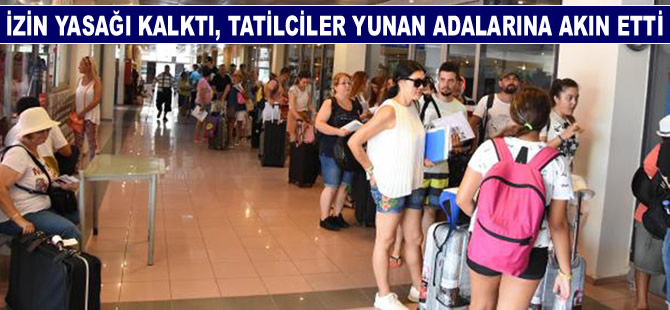 İzin yasağı kalktı, tatilciler Yunan Adaları'na akın etti