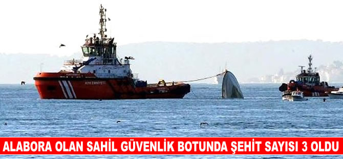 Alabora olan Sahil Güvenlik botunda şehit sayısı 3 oldu