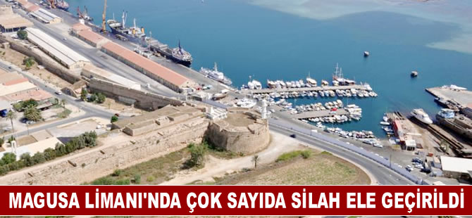 Magusa Limanı'nda çok sayıda kaçak silah ele geçirildi
