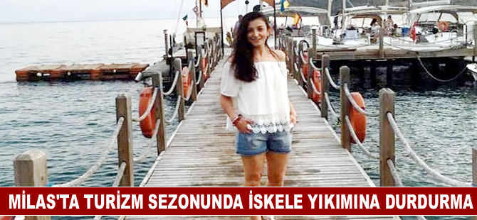 Çökertme'de kaçak iskele yıkımını kaymakam durdurdu