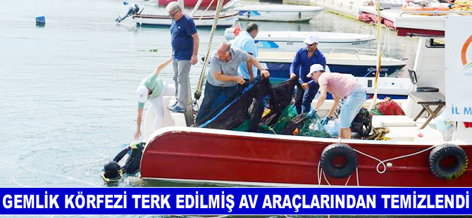 Gemlik Körfezi terk edilmiş av araçlarından temizlendi