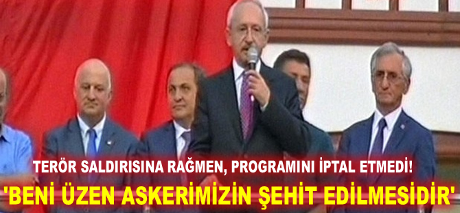 Kemal Kılıçdaroğlu, silahlı saldırıya rağmen programını iptal etmedi