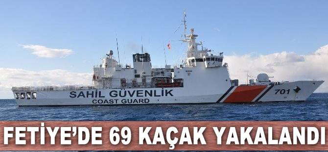 Fethiye açıklarında 69 kaçak yakalandı