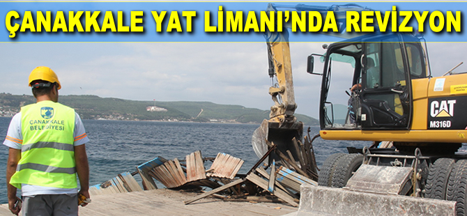 Çanakkale Yat Limanı’nda revizyon çalışması yapılıyor