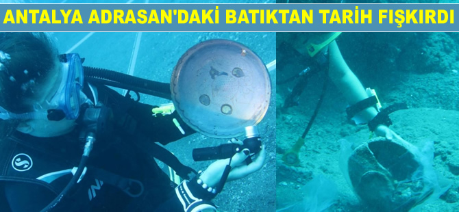 Adrasan'daki batıktan 12'nci yüzyıl yemek tabağı takımları çıktı