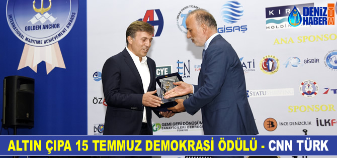 Altın Çıpa 15 Temmuz Demokrasi Ödülü, CNN TÜRK Televizyonu'na layık görüldü