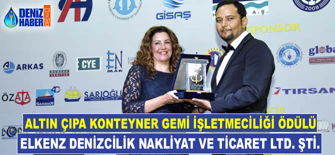 Altın Çıpa Konteyner Gemi İşletmeciliği Ödülünü, Elkenz Denizcilik Şirketi kazandı