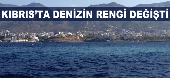 Kuzey Kıbrıs'ta denizin rengi değişti