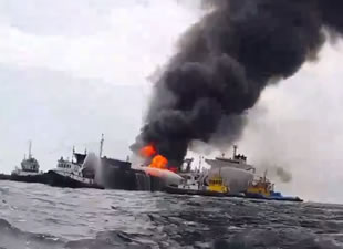 Meksika Körfezi'nde Burgos isimli tankerde yangın çıktı: 31 Mürettebat kurtarıldı