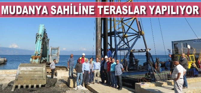 Mudanya sahiline teraslar yapılıyor