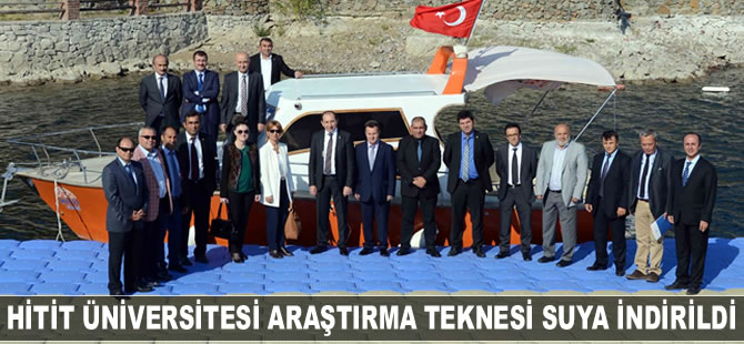 Hitit Üniversitesi Uygulama ve Araştırma teknesi Obruk'ta suya indirildi
