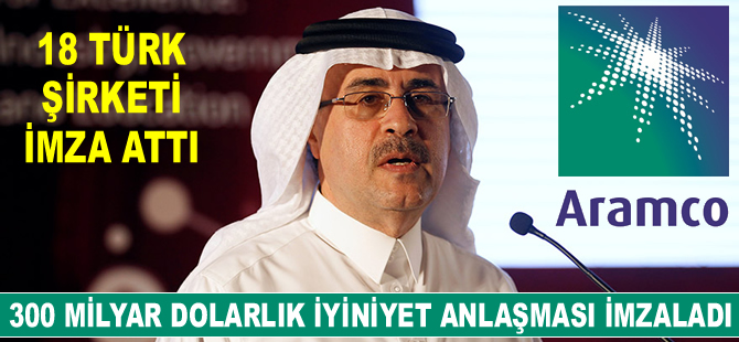 Aramco, Türk şirketleriyle 300 milyar dolarlık iyi niyet anlaşması imzaladı