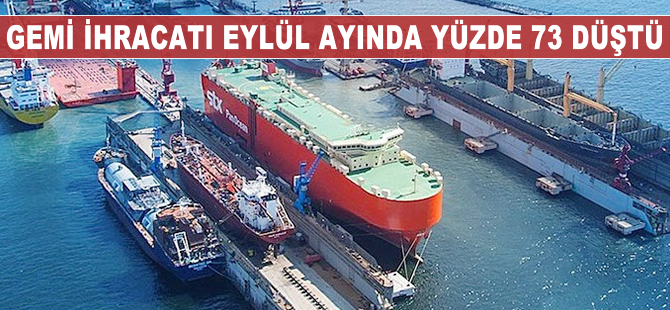Gemi ihracatı yüzde 73 düştü