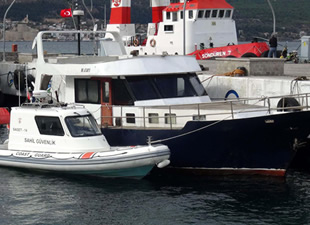 Çanakkale'de Amerikan bayraklı şüpheli yat bağlandı