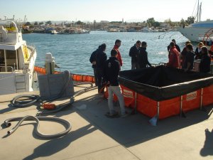 TEOS Marina'da acil müdahale tatbikatı yapıldı