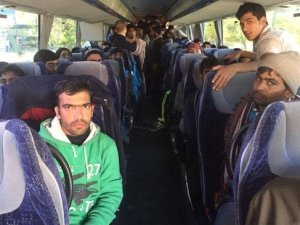 Edirne’de 60 kaçak göçmen ve 4 organizatör yakalandı