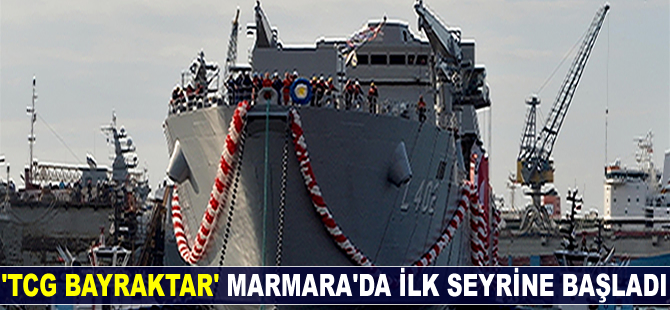 'TCG Bayraktar' Marmara'da ilk seyrine çıktı