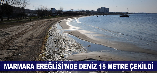 Tekirdağ’da deniz 15 metre çekildi