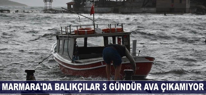 Marmara Denizi'nde balıkçılar 3 gündür ava çıkamıyor